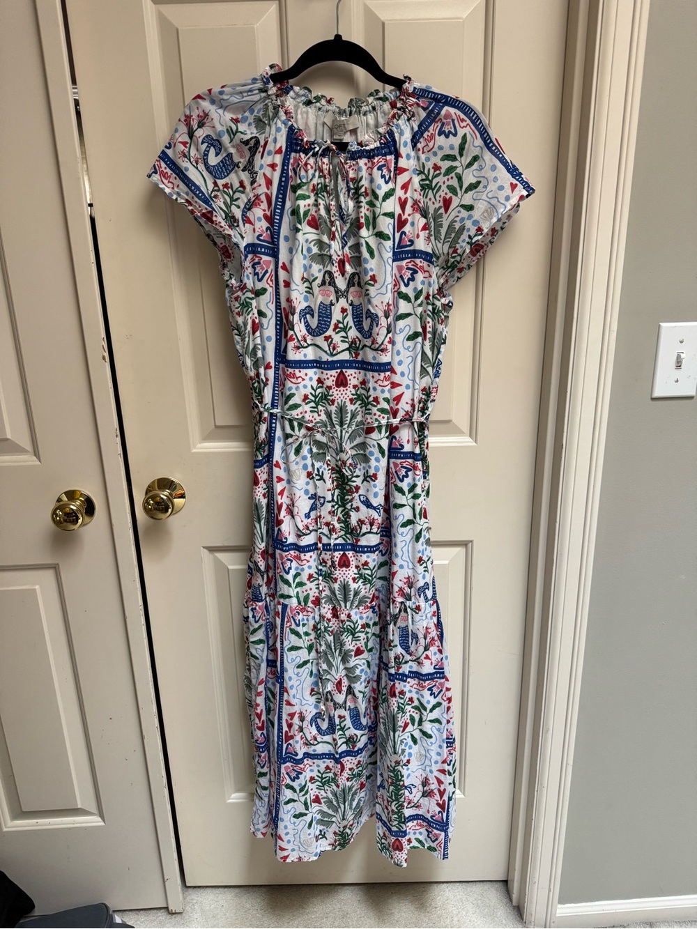 LOFT Mermaid Garden Midi Dress - Picture 2 of 9